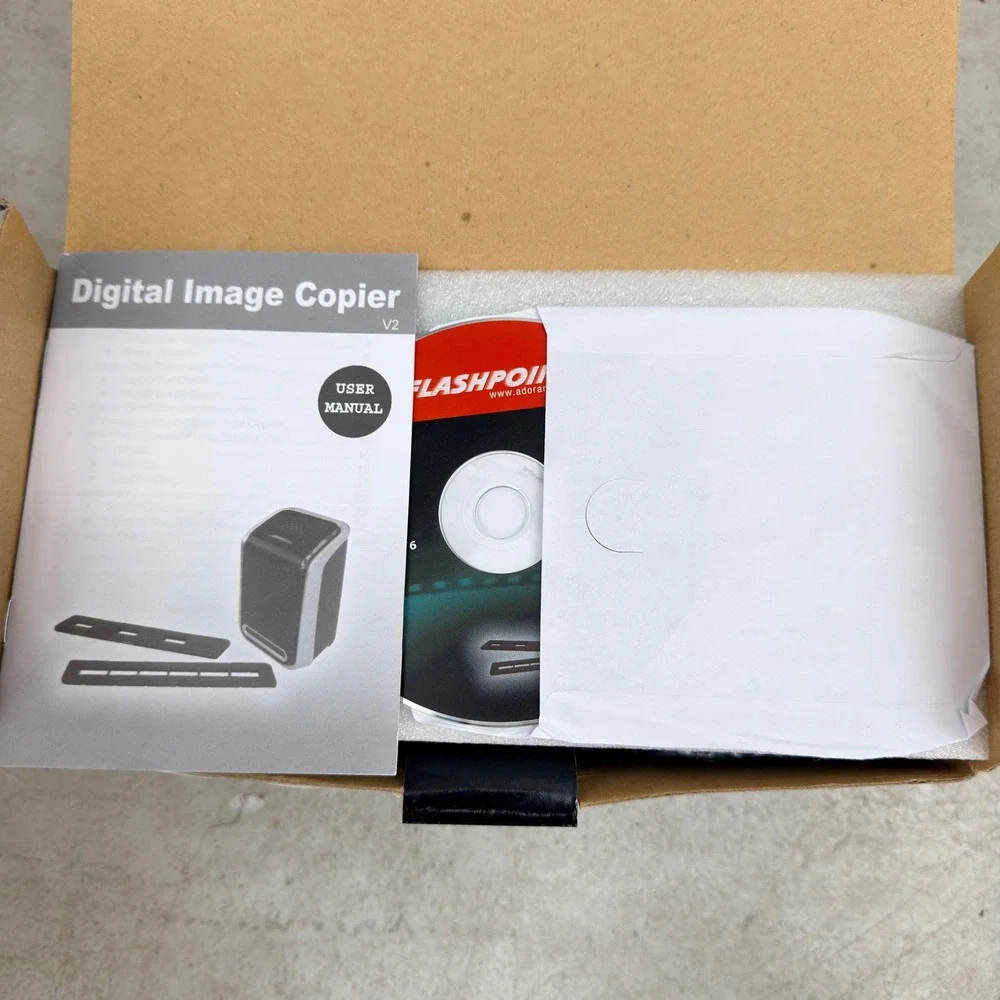 Flashpoint Digital Image Copier 5MP Film Slide Negative Scanner USB Software CD